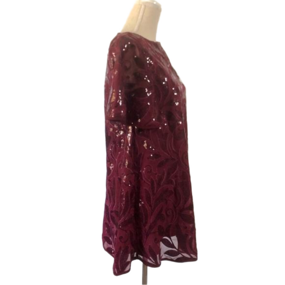 Show Me Your MuMu Burgundy Sequin Dress - Picture 3 of 9